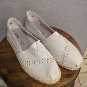 TOMS Women's Cream Espadrille Shoes